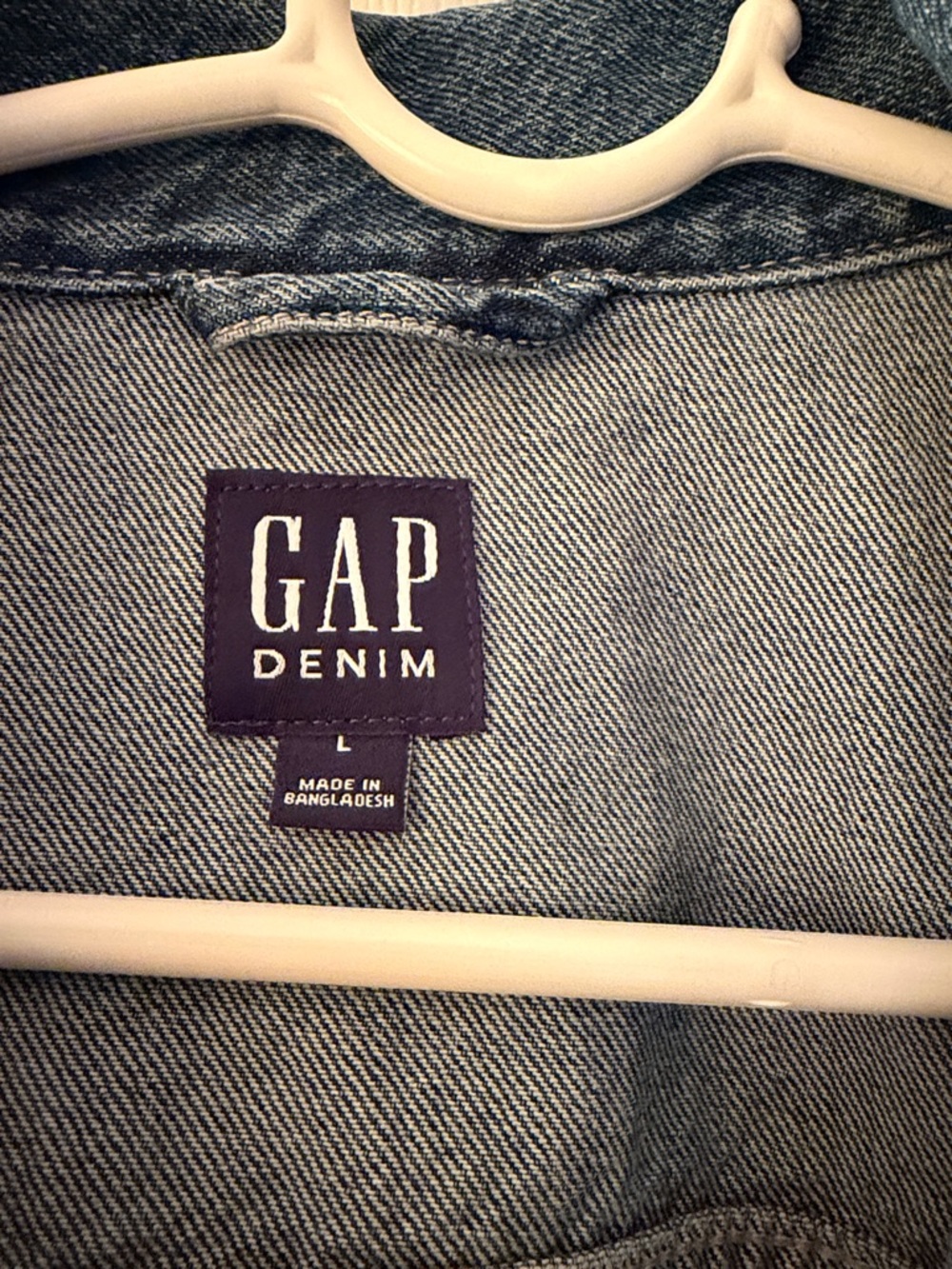 GAP Women's large Blue Denim Jean Jacket - Picture 2 of 3